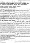 Cover page: Nonlinear registration of diffusion‐weighted images improves clinical sensitivity of functional diffusion maps in recurrent glioblastoma treated with bevacizumab