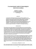 Cover page: A Connectionist Model of Phonological Short-Term Memory