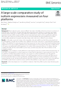 Cover page: A large-scale comparative study of isoform expressions measured on four platforms