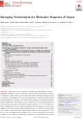 Cover page: Emerging Technologies for Molecular Diagnosis of Sepsis