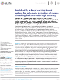 Cover page: Scratch-AID, a deep learning-based system for automatic detection of mouse scratching behavior with high accuracy