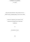 Cover page: Latinx Undocumented Students’ College Admissions Process: The Role of Policy in Shaping Students’ Trajectories Into College