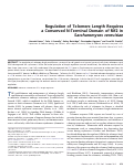 Cover page: Regulation of Telomere Length Requires a Conserved N-Terminal Domain of Rif2 in Saccharomyces cerevisiae