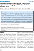 Cover page: Structural Differences between the Streptococcus agalactiae Housekeeping and Pilus-Specific Sortases: SrtA and SrtC1