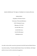 Cover page: Symbolic Mobilization? The Impact of Candidate Sex in American Elections