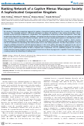 Cover page: Ranking Network of a Captive Rhesus Macaque Society: A Sophisticated Corporative Kingdom