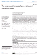 Cover page: The psychosocial impact of acne, vitiligo, and psoriasis: a review