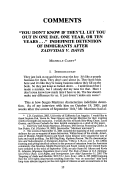 Cover page: "You Don't Know if They'll Let You Out in One Day, One Year, or Ten Years..." Indefinite Detention of Immigrants after <em>Zadvydas v. Davis</em>