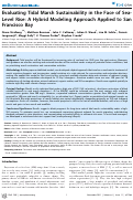 Cover page: Evaluating Tidal Marsh Sustainability in the Face of Sea-Level Rise: A Hybrid Modeling Approach Applied to San Francisco Bay