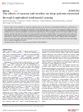 Cover page: The effects of seasons and weather on sleep patterns measured through longitudinal multimodal sensing