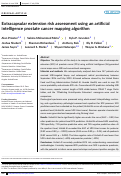 Cover page: Extracapsular extension risk assessment using an artificial intelligence prostate cancer mapping algorithm.