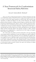 Cover page: A New Framework for Condominium Structural Safety Reforms
