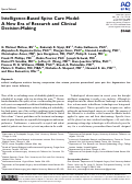 Cover page: Intelligence-Based Spine Care Model: A New Era of Research and Clinical Decision-Making