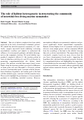 Cover page: The role of habitat heterogeneity in structuring the community of intertidal free-living marine nematodes