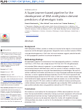 Cover page of A SuperLearner-based pipeline for the development of DNA methylation-derived predictors of phenotypic traits.