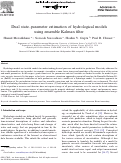 Cover page: Dual state–parameter estimation of hydrological models using ensemble Kalman filter