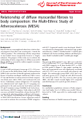 Cover page: Relationship of diffuse myocardial fibrosis to body composition: the Multi-Ethnic Study of Atheroscelerosis (MESA)