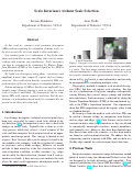 Cover page: Scale Invariance without Scale Selection