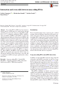Cover page: Interaction and cross-talk between non-coding RNAs