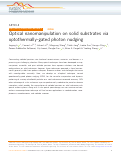Cover page: Optical nanomanipulation on solid substrates via optothermally-gated photon nudging.
