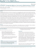 Cover page: A Pediatric Transgender Medicine Curriculum for Multidisciplinary Trainees.