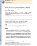 Cover page: Relation Between Leukocyte Telomere Length and Incident Coronary Heart Disease Events (from the 1995 Canadian Nova Scotia Health Survey)