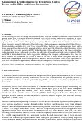 Cover page: Groundwater level evaluation for river flood control levees and its effect on seismic performance