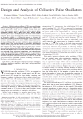 Cover page: Design and Analysis of Collective Pulse Oscillators