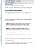 Cover page: Genetic ancestry in relation to the metabolic response to a US versus traditional Mexican diet: a randomized crossover feeding trial among women of Mexican descent.