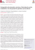 Cover page: Antigiardial and antiamebic activities of fexinidazole and its metabolites: new drug leads for giardiasis and amebiasis