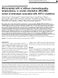 Cover page: Microcephaly with or without chorioretinopathy, lymphoedema, or mental retardation (MCLMR): review of phenotype associated with KIF11 mutations