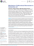 Cover page: Mechanism of bidirectional thermotaxis in Escherichia coli