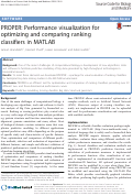 Cover page: PROPER: Performance visualization for optimizing and comparing ranking classifiers in MATLAB