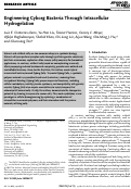 Cover page: Engineering Cyborg Bacteria Through Intracellular Hydrogelation