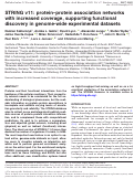 Cover page: STRING v11: protein–protein association networks with increased coverage, supporting functional discovery in genome-wide experimental datasets