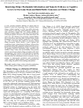 Cover page: Knowledge Helps: Mechanistic Information and Numeric Evidence as Cognitive Levers to Overcome Stasis and Build Public Consensus on Climate Change