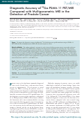 Cover page: Diagnostic Accuracy of <sup>68</sup>Ga-PSMA-11 PET/MRI Compared with Multiparametric MRI in the Detection of Prostate Cancer.