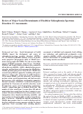 Cover page: Review of Major Social Determinants of Health in Schizophrenia-Spectrum Disorders: II. Assessments.