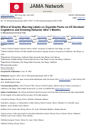 Cover page: Effect of Graphic Warning Labels on Cigarette Packs on US Smokers’ Cognitions and Smoking Behavior After 3 Months