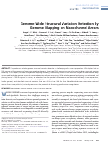 Cover page: Genome-Wide Structural Variation Detection by Genome Mapping on Nanochannel Arrays