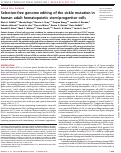 Cover page: Selection-free genome editing of the sickle mutation in human adult hematopoietic stem/progenitor cells