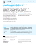 Cover page: A Description of the Imaging Innovations for Placental Assessment in Response to Environmental Pollution Study.