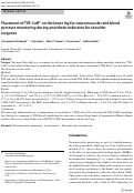 Cover page: Placement of TOF-Cuff® on the lower leg for neuromuscular and blood pressure monitoring during anesthetic induction for shoulder surgeries