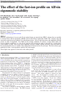Cover page: The effect of the fast-ion profile on Alfvén eigenmode stability