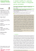 Cover page: A standard workflow for community-driven manual curation of Strongyloides genome annotations.