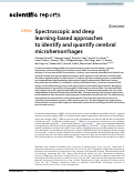 Cover page: Spectroscopic and deep learning-based approaches to identify and quantify cerebral microhemorrhages