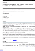 Cover page: Digital Intervention Barriers Scale–7 (DIBS-7): Development, Evaluation, and Preliminary Validation