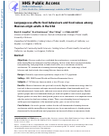 Cover page: Language use affects food behaviours and food values among Mexican-origin adults in the USA