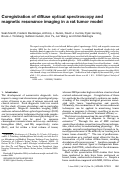 Cover page: Coregistration of diffuse optical spectroscopy and magnetic resonance imaging in a rat tumor model.