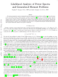 Cover page: Likelihood Analysis of Power Spectra and Generalized Moment Problems